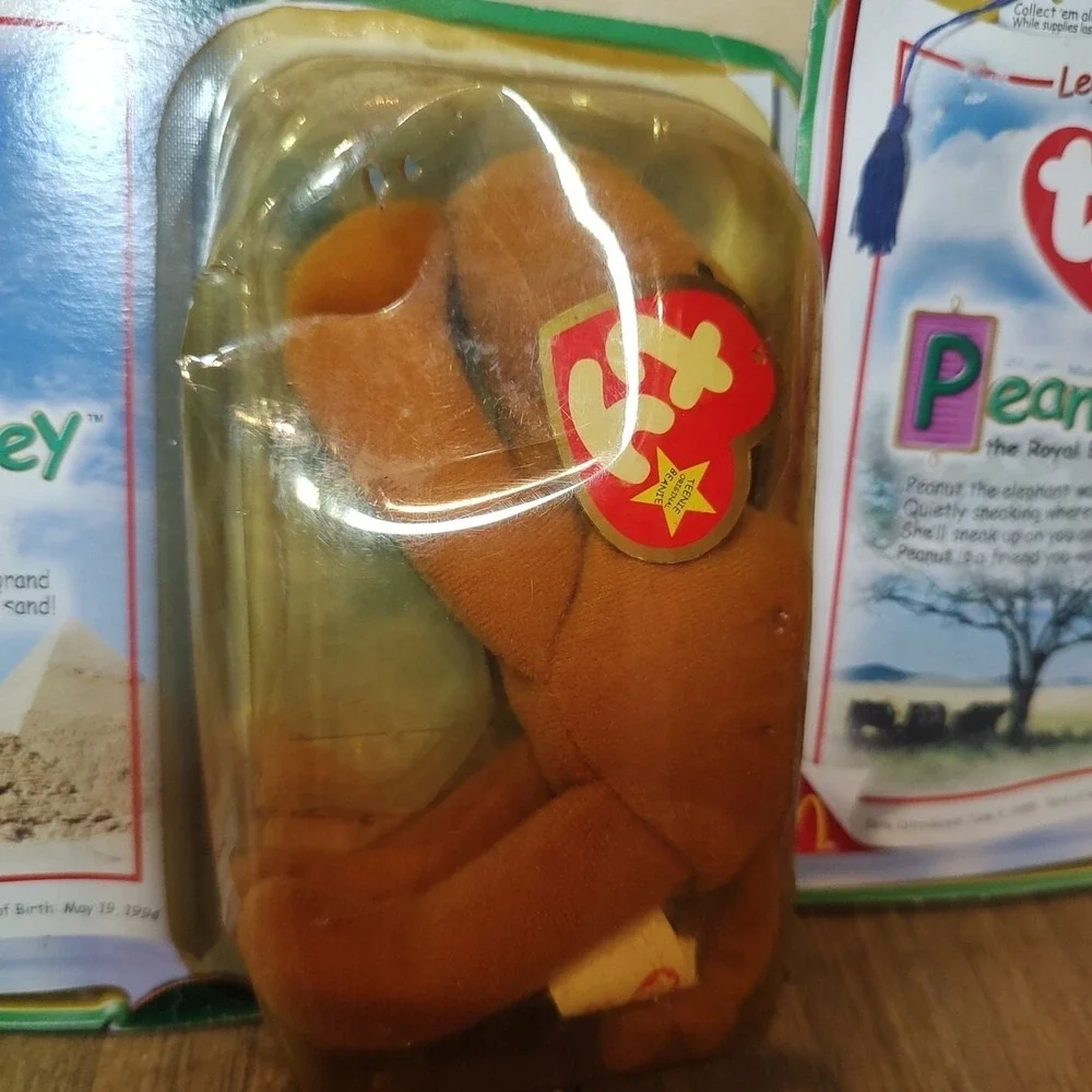 TY Teenie Beanie Babies Chilly Peanut Elephant Humphrey Camel RETIRED McDonald‎